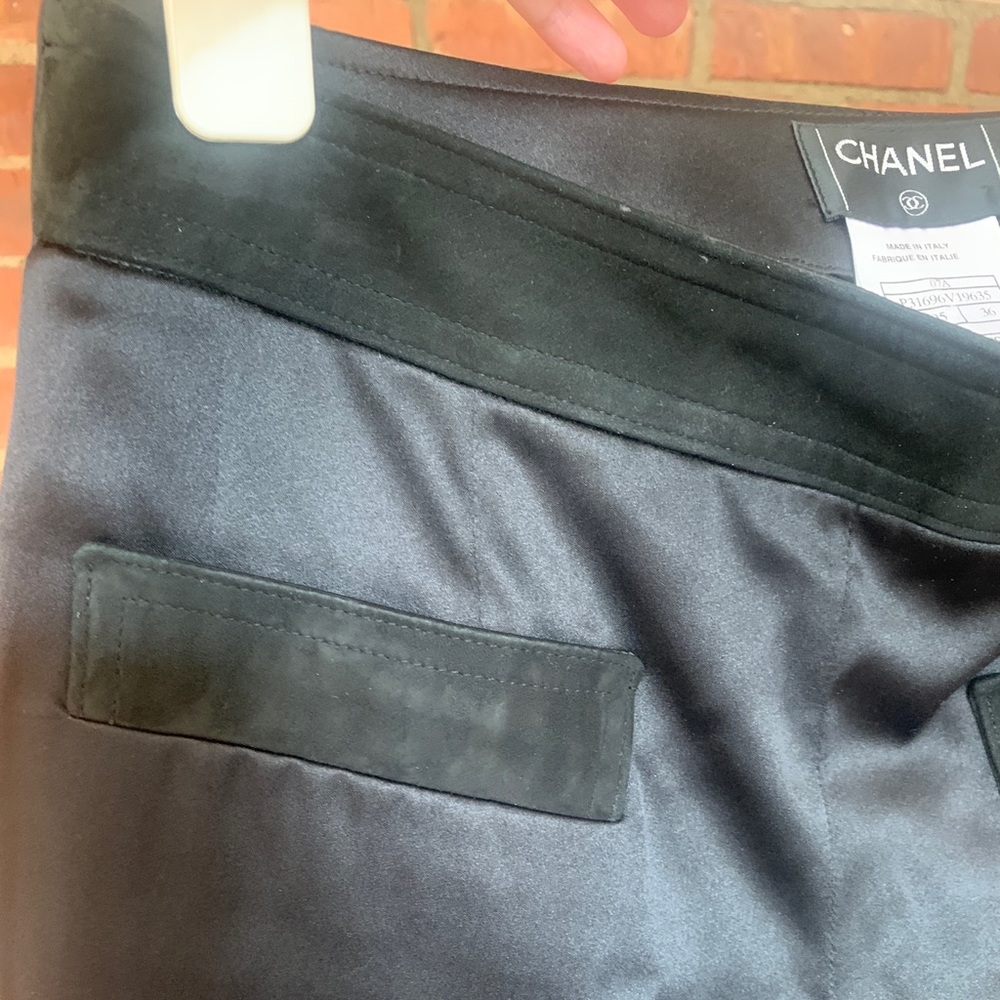 Chanel Silk Pants - Black